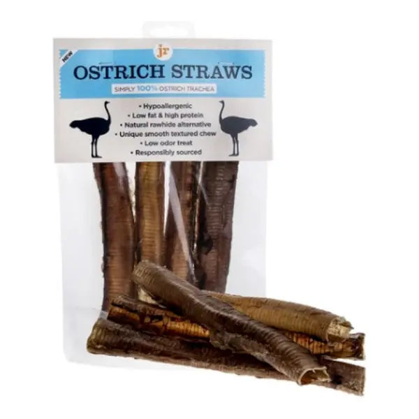 Ostrich Straws PK4 JR Pet Products