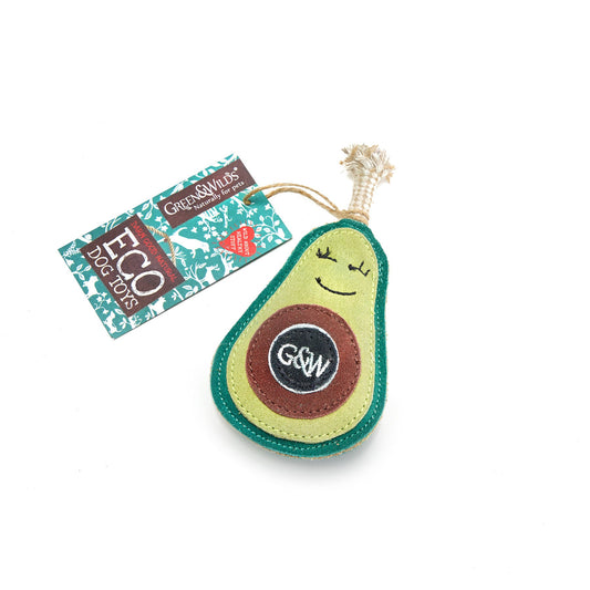 Green & Wild's Audrey The Avocado Eco Dog Toy