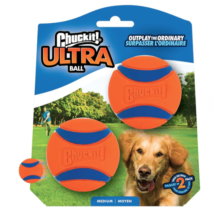 Chuckit! Ultra Ball 2 Pack Medium 6.5cm