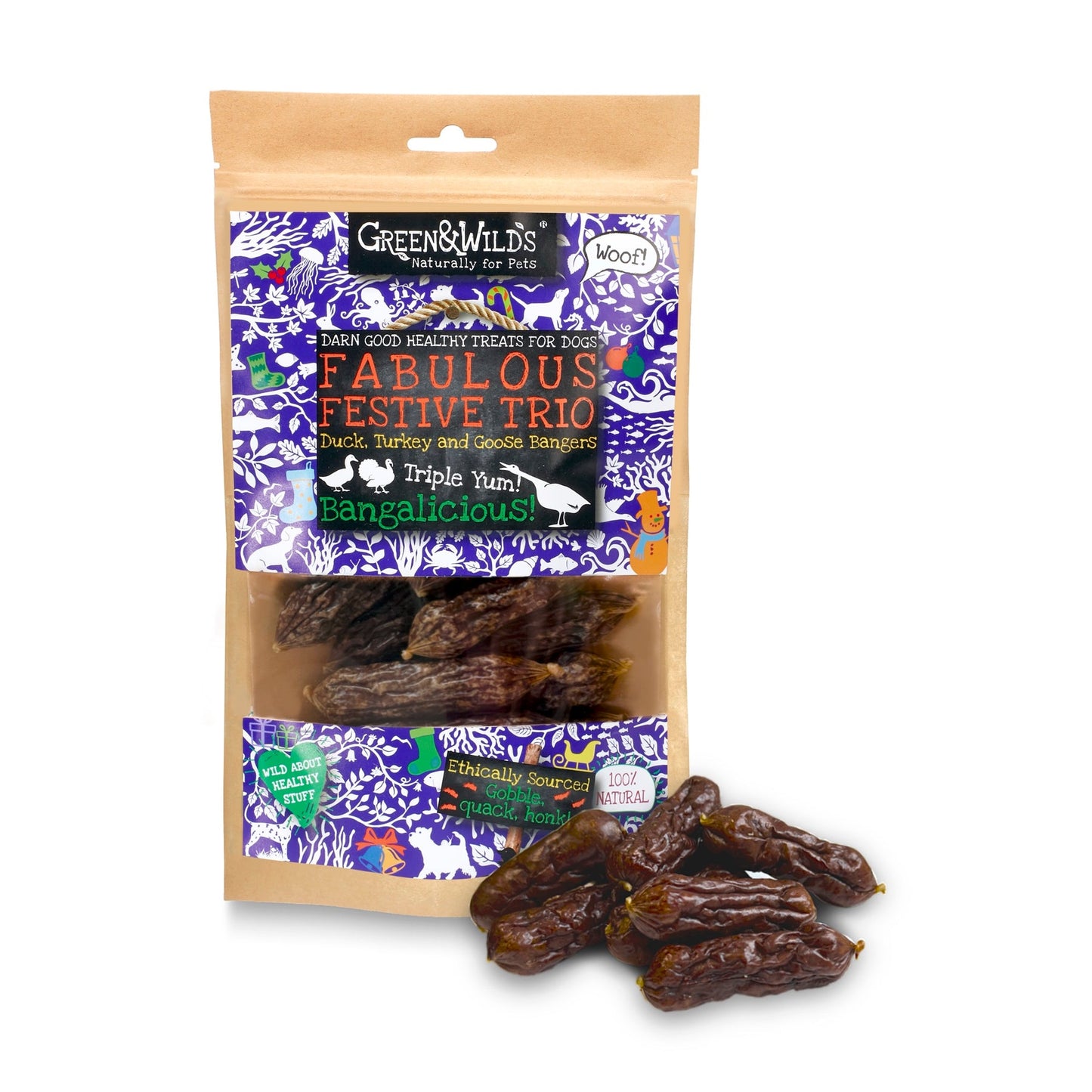 Green & Wild's Fabulous Festive Trio Christmas Dog Treat