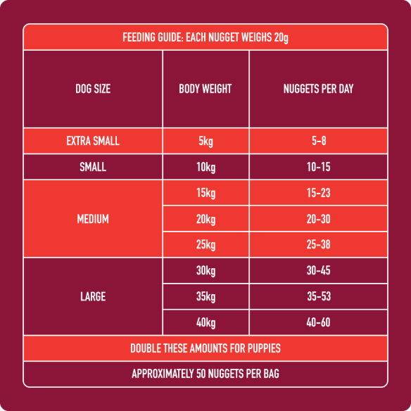 Nutriment Raw Beef Nuggets Dog Food - 1kg