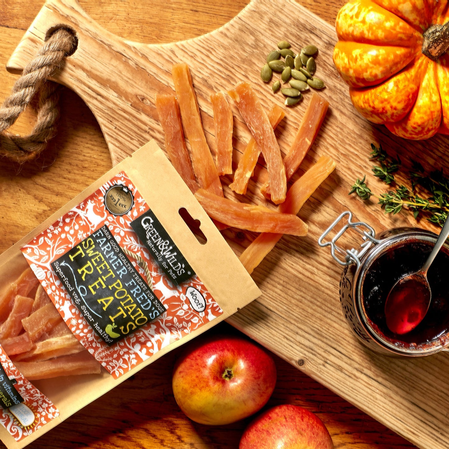 Green & Wild's Sweet Potato Dog Treats 100g