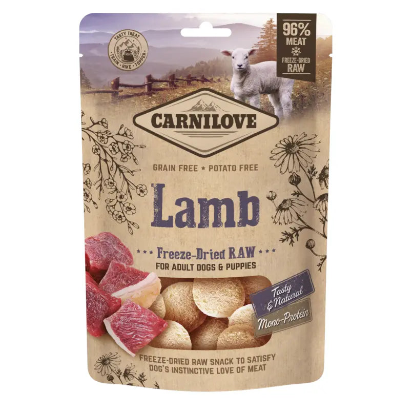 NEW Carnilove Lamb Freeze-Dried Raw Dog Treat Bern Pet Foods