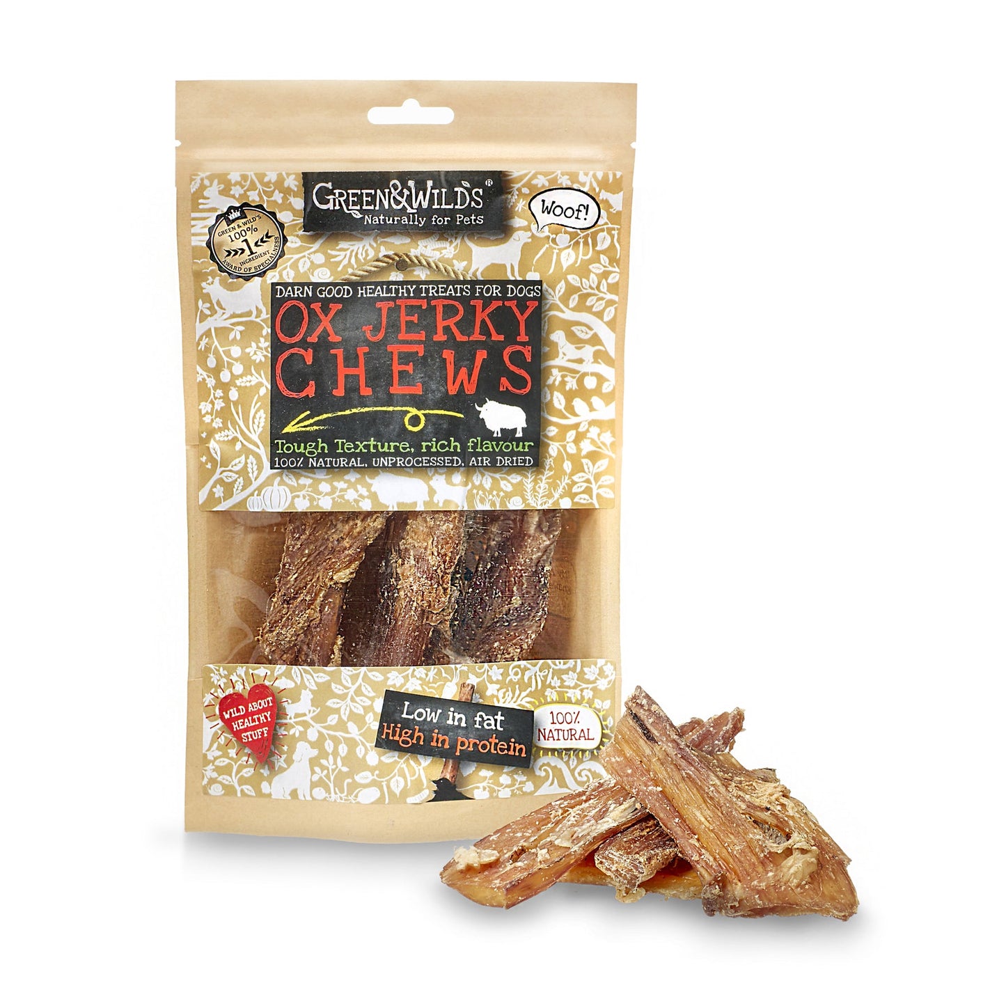 Green & Wild's Ox Jerky Chews 150g