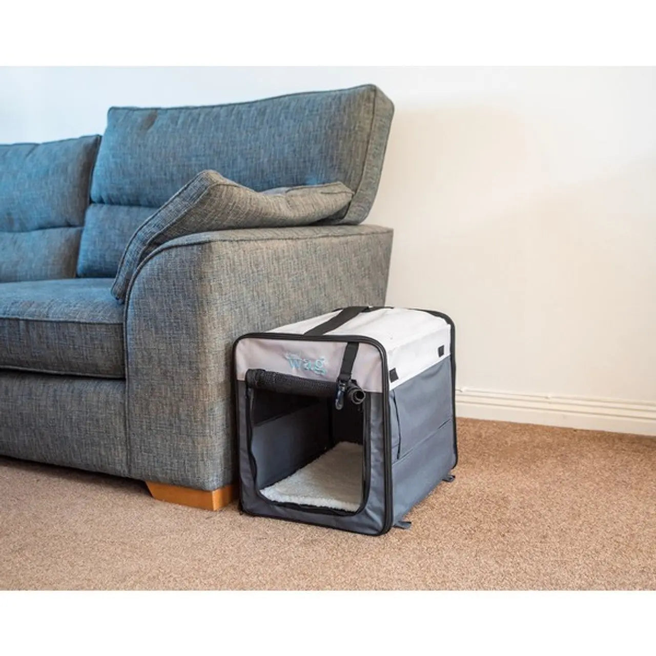 Henry Wag Folding Fabric Travel Crate - Ideal For Use in the Home, Outside or when Travelling Variety of Pets Origin Pets Longton