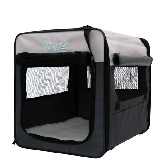 Henry Wag Folding Fabric Travel Crate - Ideal For Use in the Home, Outside or when Travelling Variety of Pets