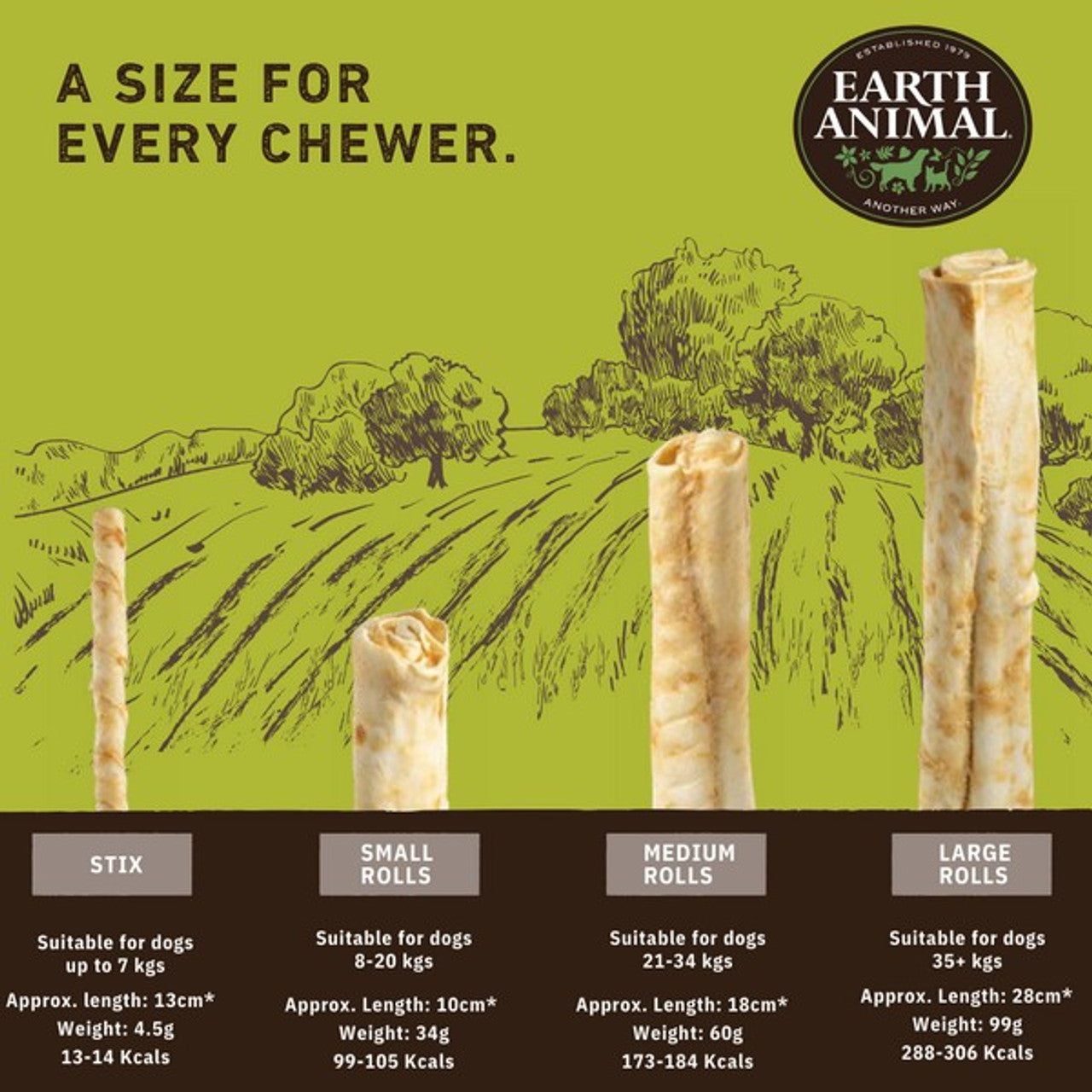 Earth Animal No Hide Chicken Small Dog Chew 34g