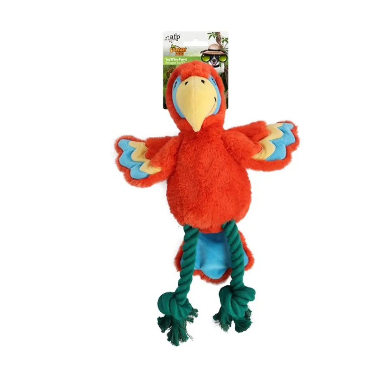 All For Paws Safari Jungle Parrot Dog Toy All For Paws