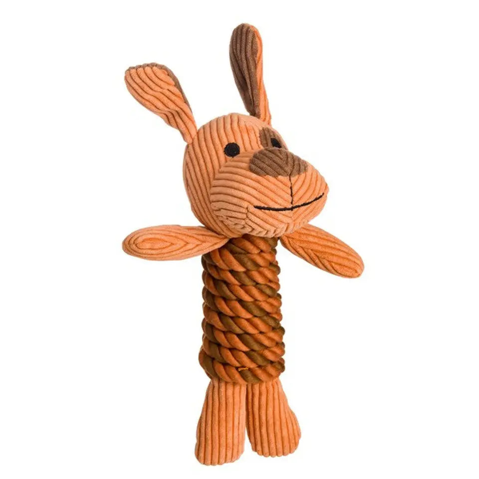 House of Paws Brown Cord Dog Toy with Rope Body House Of Paws