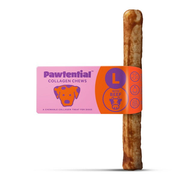 Pawllagen Collagen Dog Chew Treat Peanut Butter Flavour Large 110g