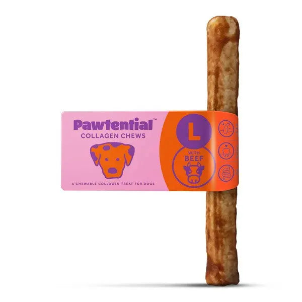 Pawllagen Collagen Dog Chew Treat Peanut Butter Flavour Large 110g Pawtential