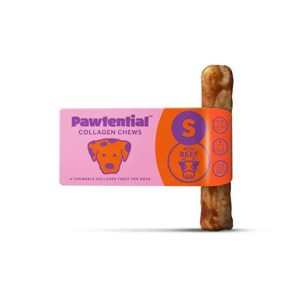 Pawtential Collagen Dog Chew Treat Beef Flavour Small 36g Pawtential