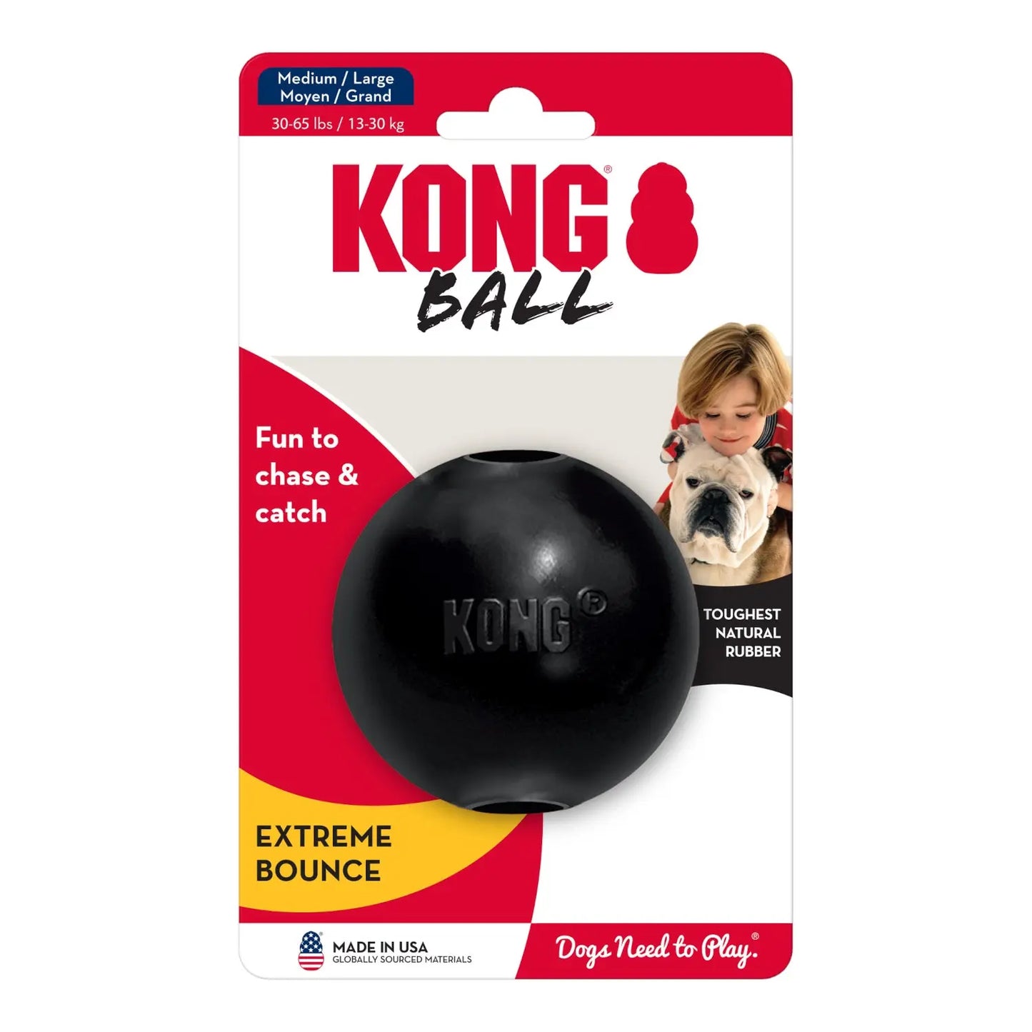 KONG Extreme Ball Black Medium/Large KONG