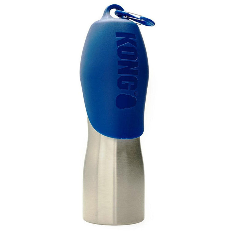KONG H2O Stainless Steel Dog Water Bottle & Pet Travel Bowl, 25 oz
