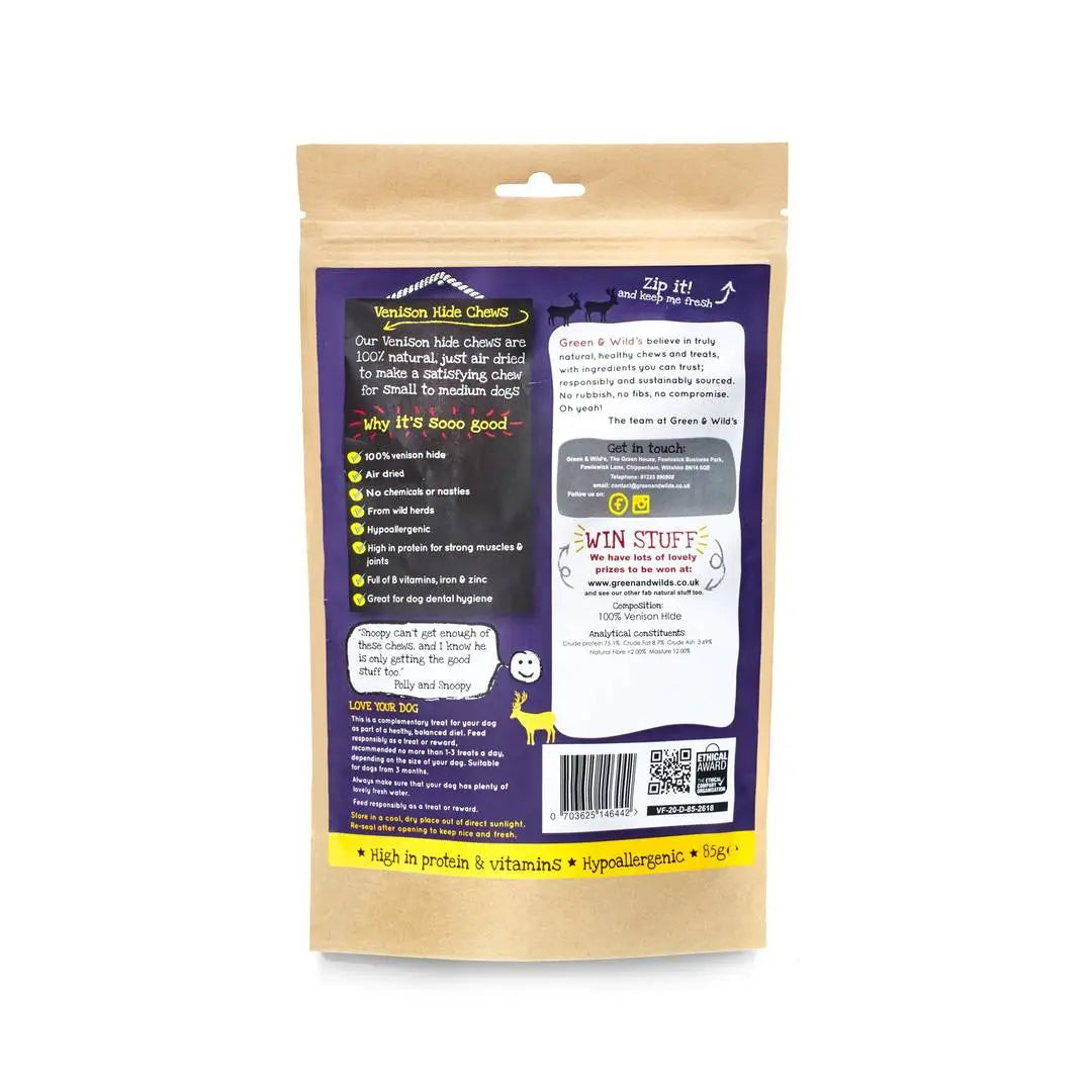 G&W Venison Hide Chews Green & Wild's