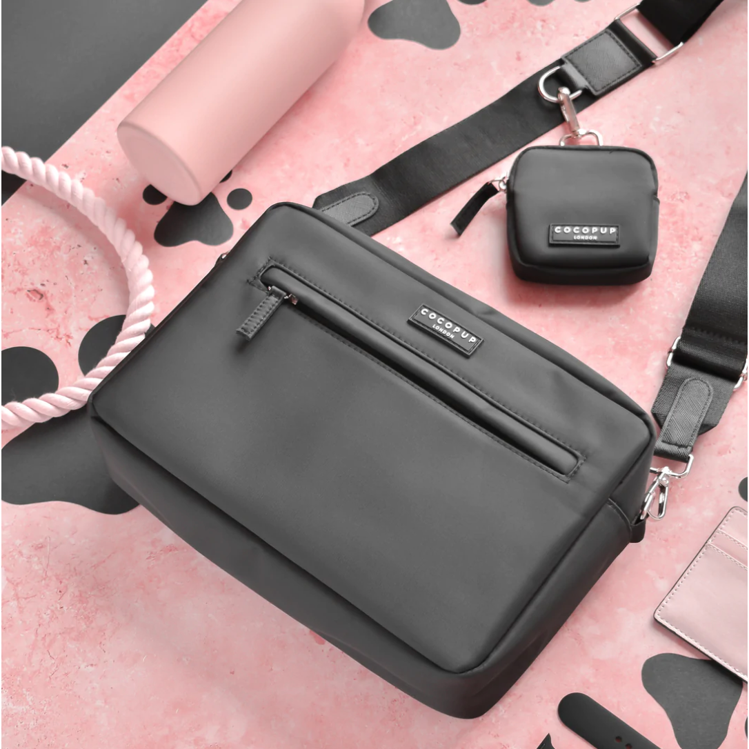 CocoPup London Large Dog Walking Bag - Black