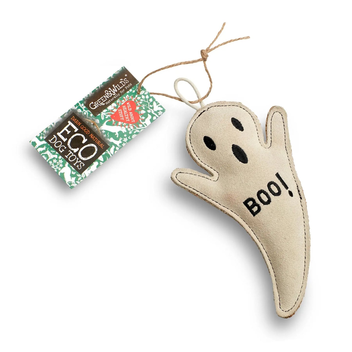 Green & Wild's Boo Hoo Ghost, Eco Dog Toy Green & Wild's