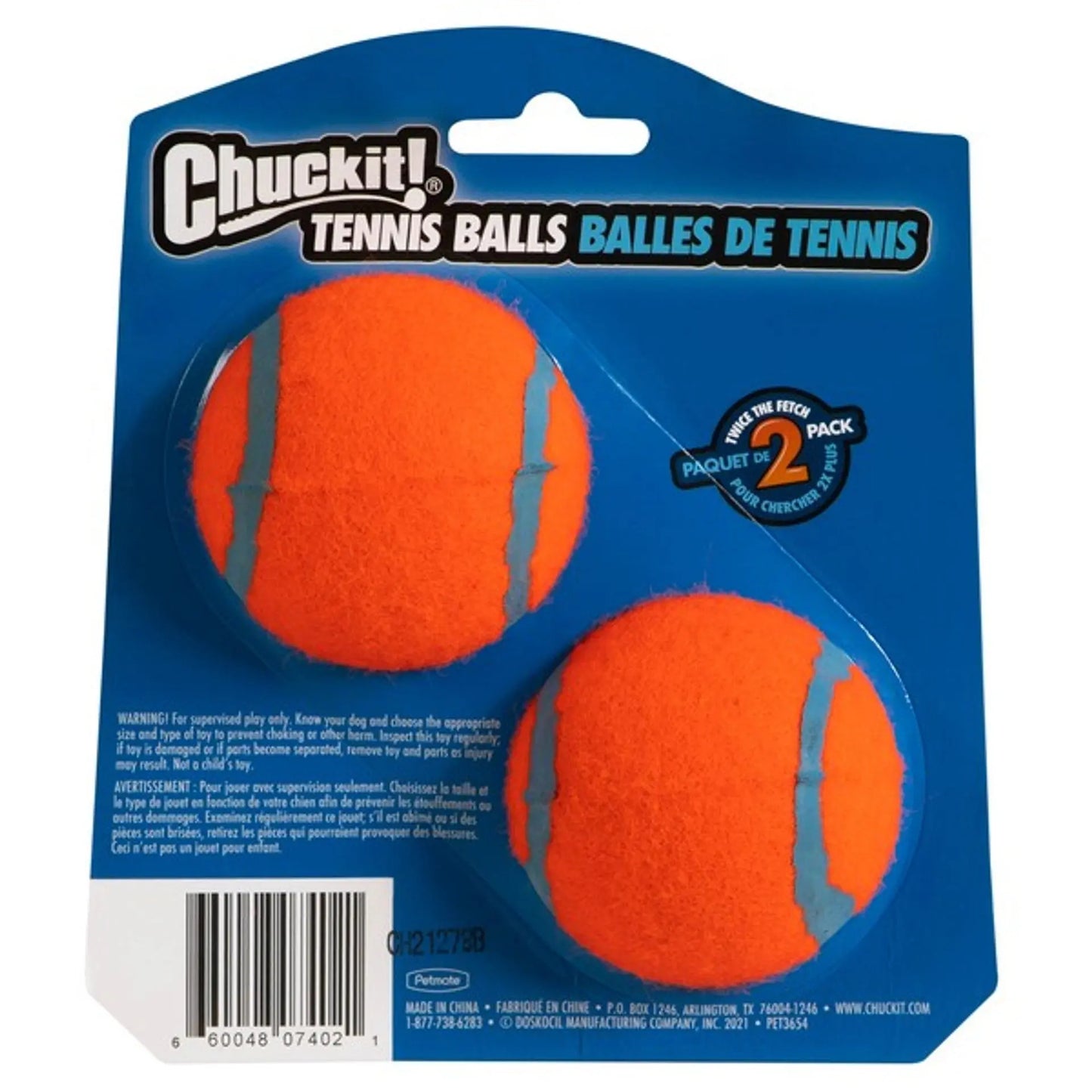 Chuckit! Tennis Ball 2 Pack Medium 6.5cm Chuckit!
