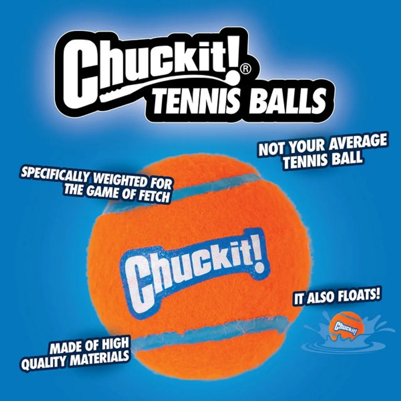 Chuckit! Tennis Ball 2 Pack Small 4.8cm Chuckit!