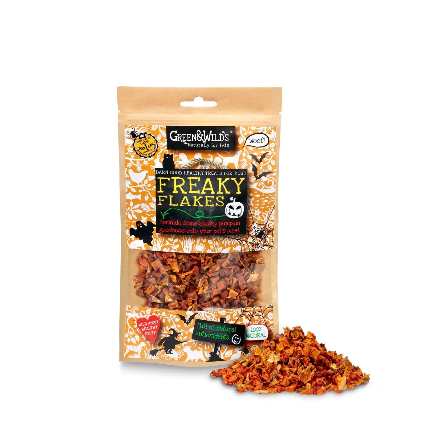 Green & Wilds Freaky Flakes Dog Treats - 75g Green & Wild's
