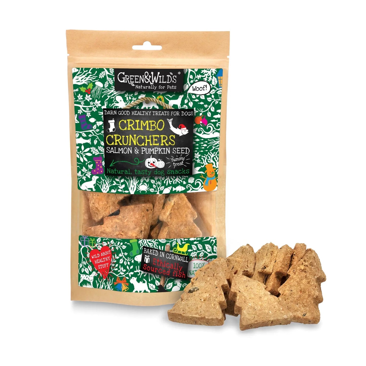Green & Wild's Crimbo Crunchers with Salmon & Pumpkin, 150g Green & Wild's