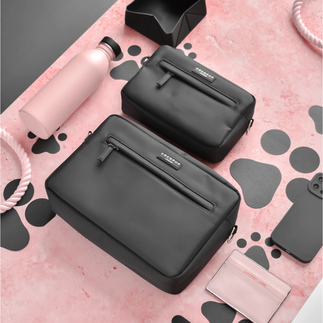 CocoPup London Large Dog Walking Bag - Black