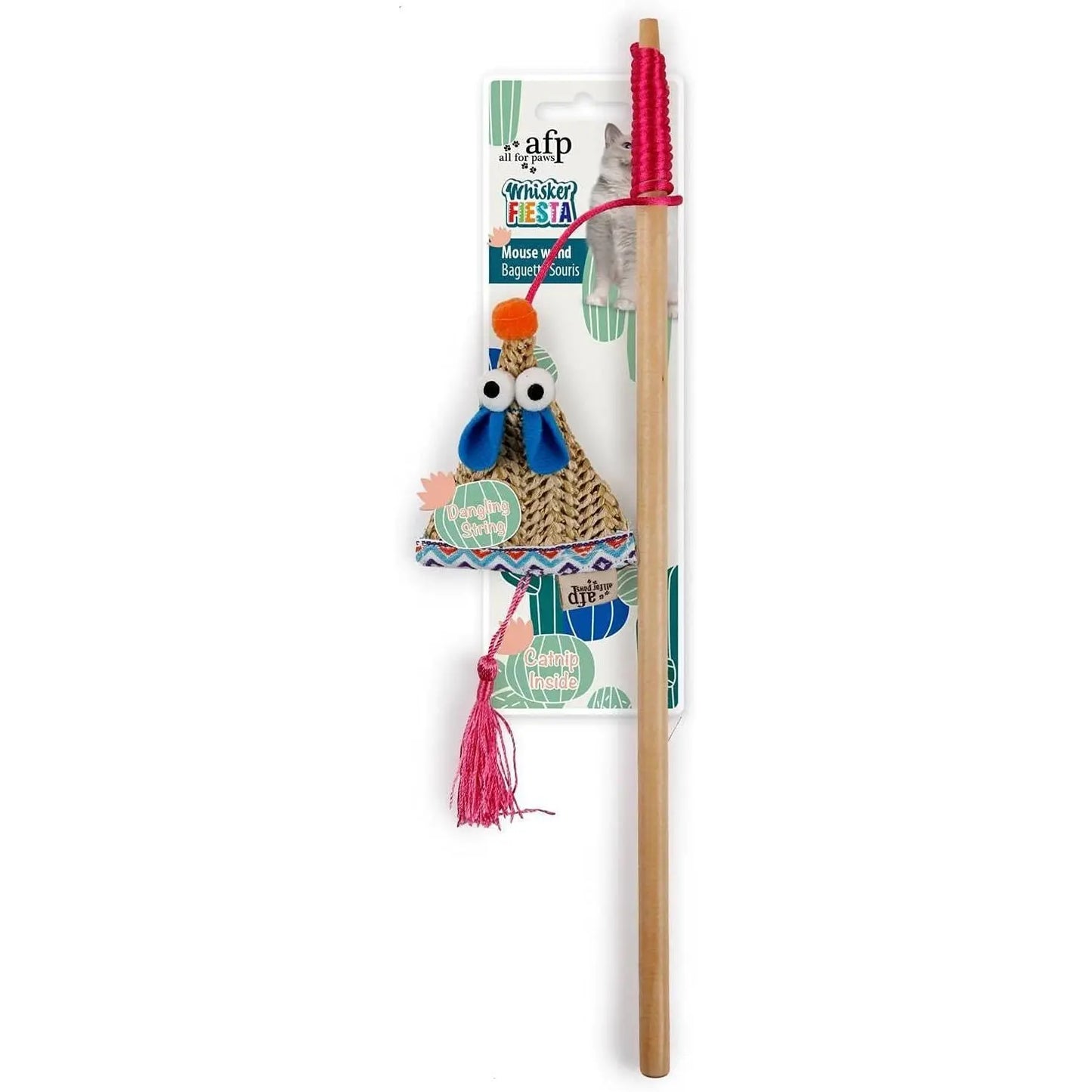 All For Paws Whisker Fiesta Catnip Wand Kite Cat Toy All For Paws