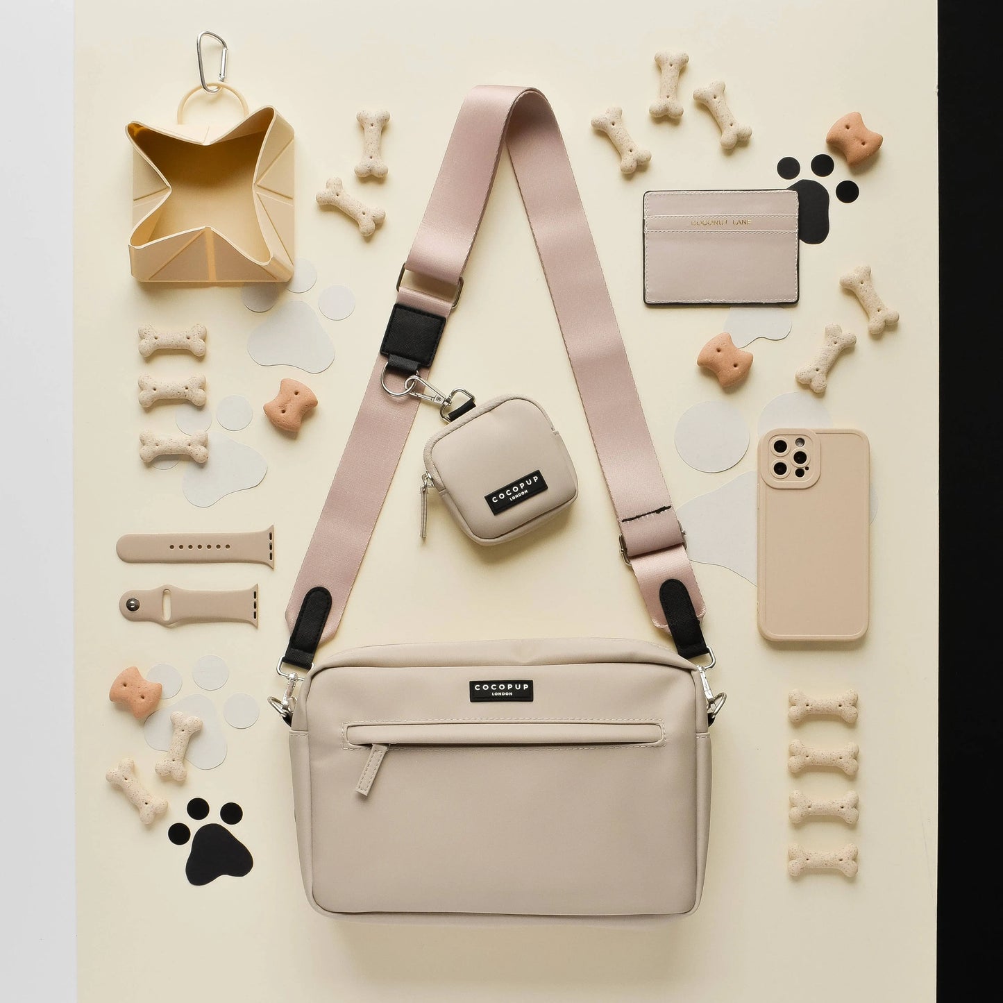 CocoPup London Large Dog Walking Bag - Caramel Latte Cocopup London