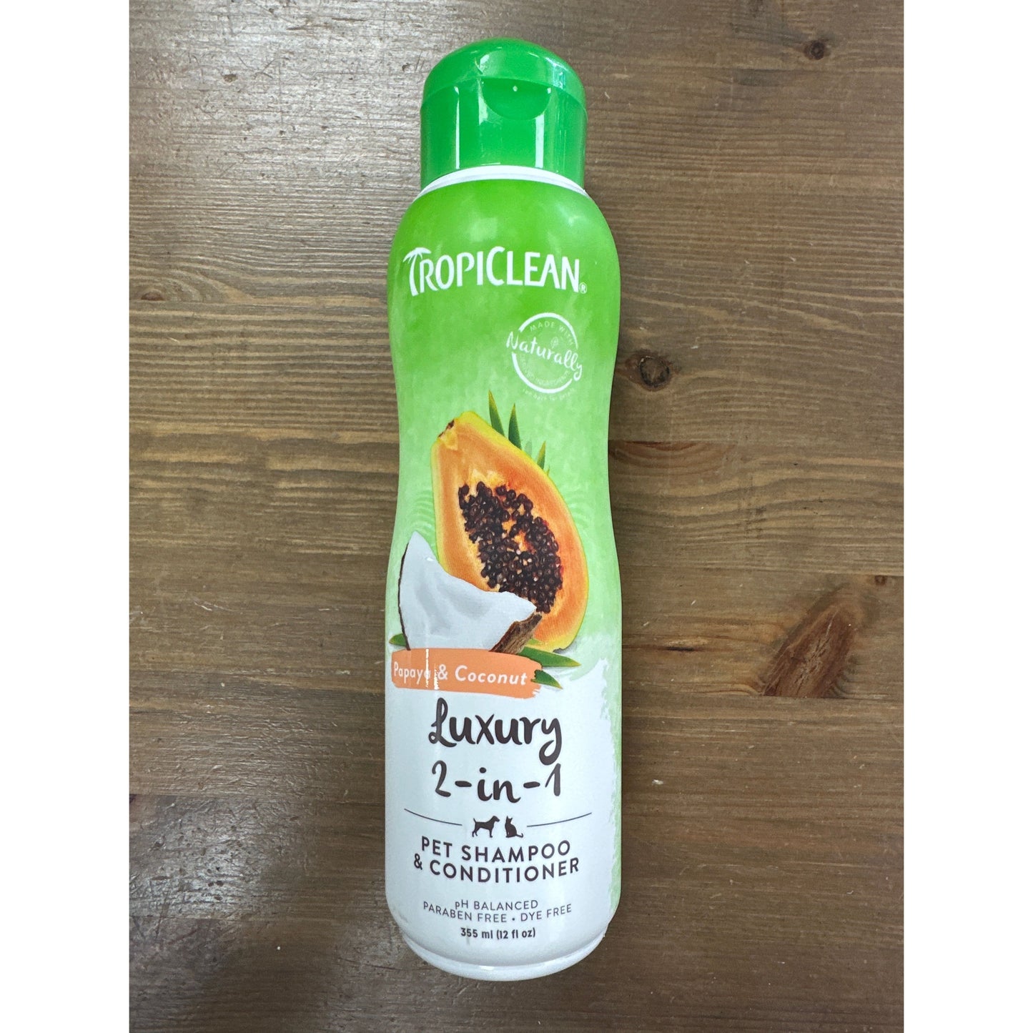 Tropiclean Luxury 2-in-1 Pet Shampoo & Conditioner - Papaya & Coconut