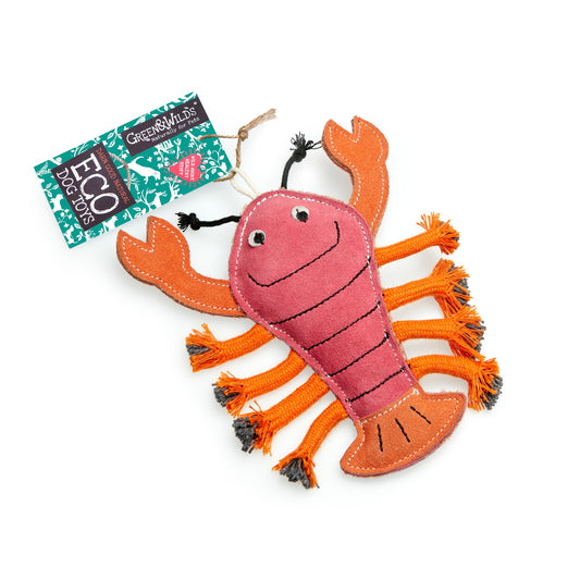 Green & Wild's Larry the Lobster, Eco Dog Toy