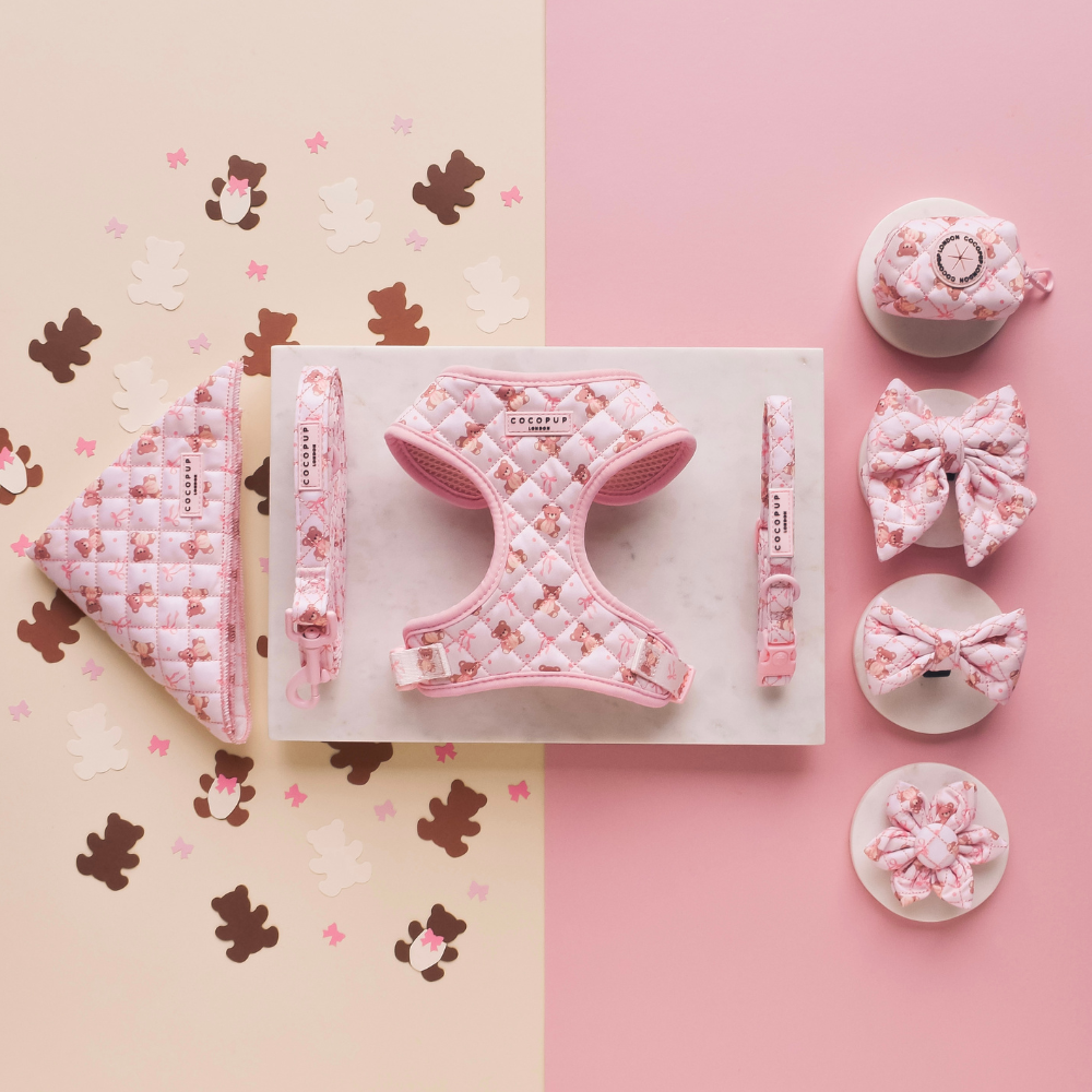 Cocopup London - Quilted Thea Teddy Collar Flower