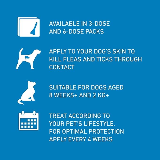 Frontline Dog Spot On Flea Treatment 2-10kg 3 Pipettes 3x 0.67ml