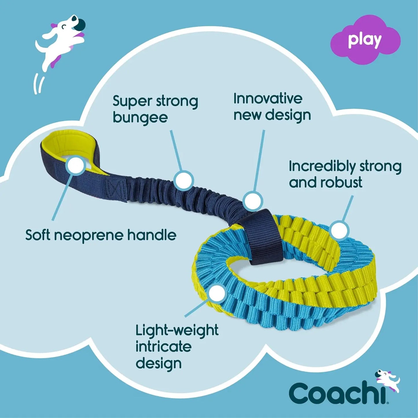 Coachi Tuggi Helix Ball Dog Toy Coachi
