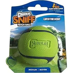 Chuckit! Sniff Fetch Ball Peanut Butter Medium 1pk Pedigree