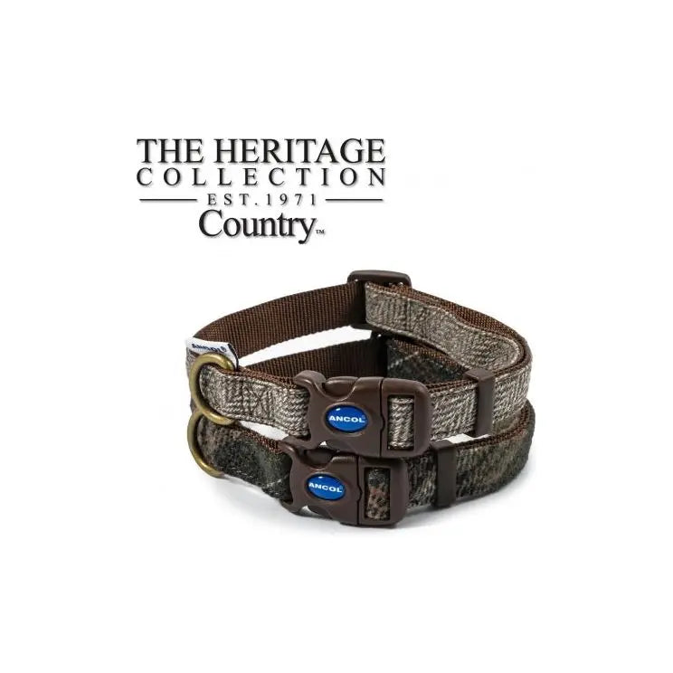 Country Check Adjustable Collar 20-30cm Ancol