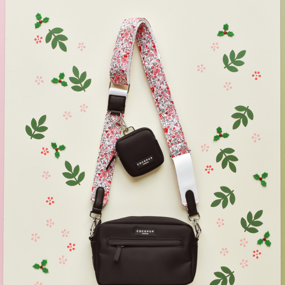 CocoPup London Bag Strap - Quilted Cute Flowers