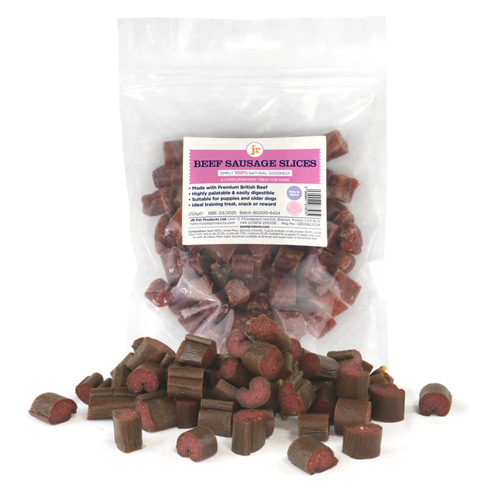 JR Pet Beef Sausage Slice - 250g