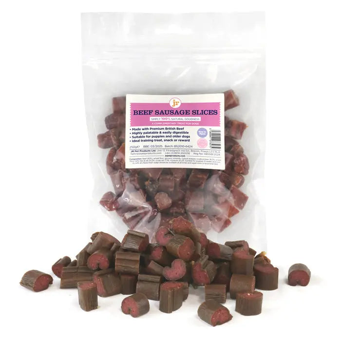 JR Pet Beef Sausage Slice - 250g JR Pet Products