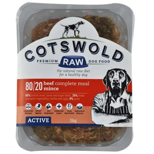 80/20 Adult Working Active Beef 1kg Mince Cotswold Raw