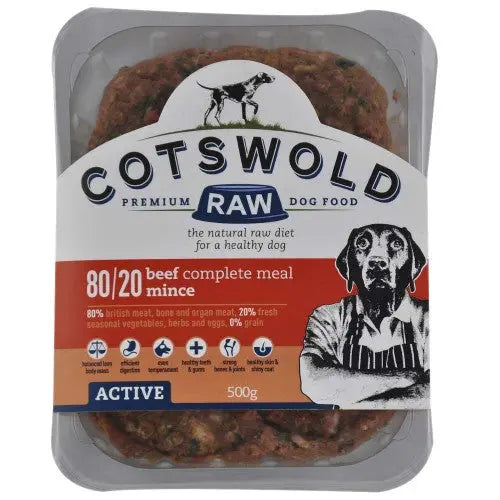 80/20 Adult Working Active Beef 500g Mince Cotswold Raw