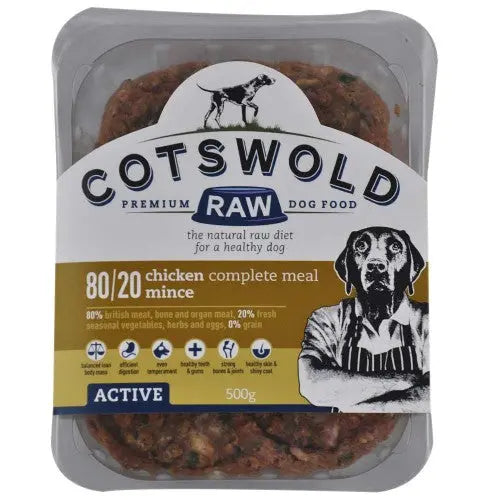 80/20 Adult Working Active Chicken 500g Mince Cotswold Raw
