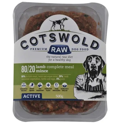 80/20 Adult Working Active Lamb 1kg Mince Cotswold Raw