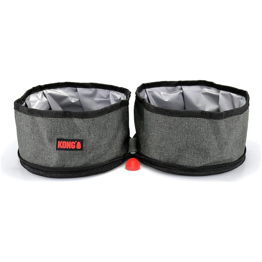 KONG Travel Fold-Up Double Bowl