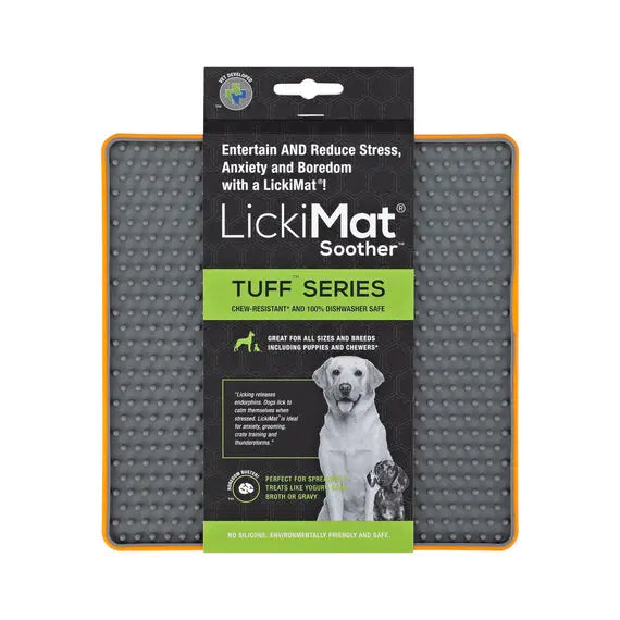 LickiMat Soother Tuff Orange 20cm Lickimat