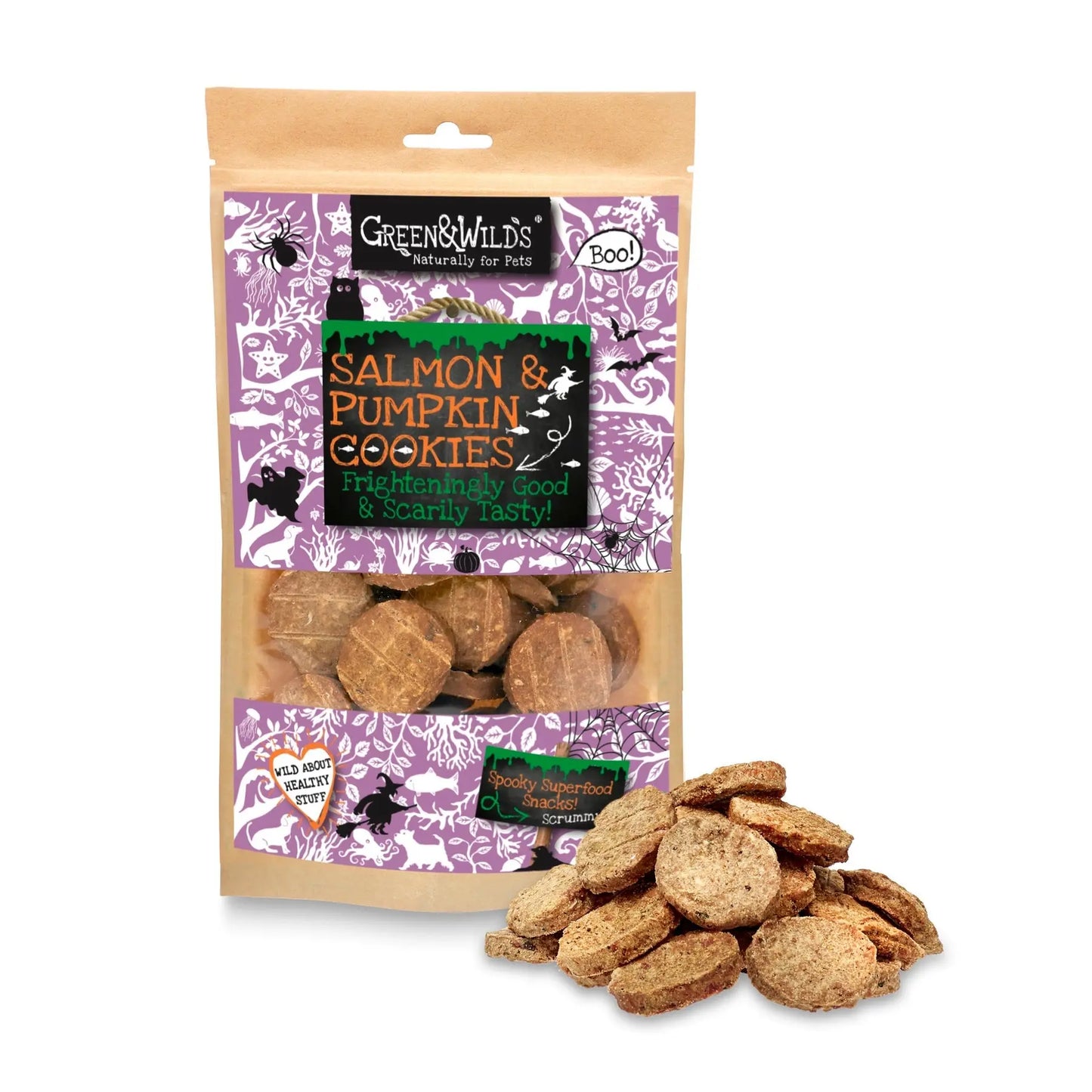 Green & Wild's Stitch, Salmon & Pumpkin Cookies, 150g Green & Wild's