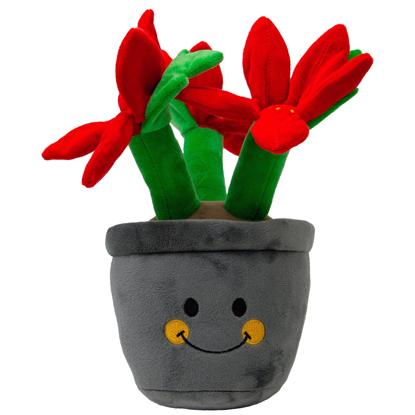 Henrietta Poinsettia Plush Christmas Dog Toy