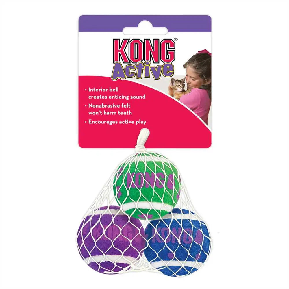 Kong Active Cat Toys 3 Pack Jingle Balls KONG
