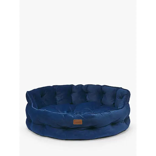 Joules Chesterfield Pet Bed Navy Large Pedigree