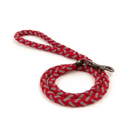 GS Glow Lead Plait Red We.Pet