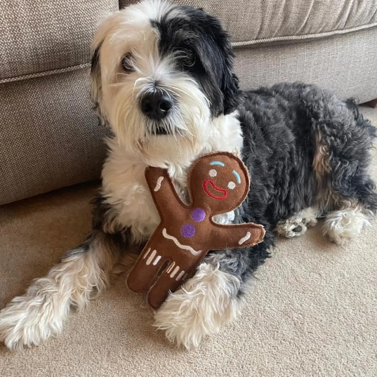 Green And Wilds Jean Genie The Gingerbread Person Durable Dog Toy Green & Wild's